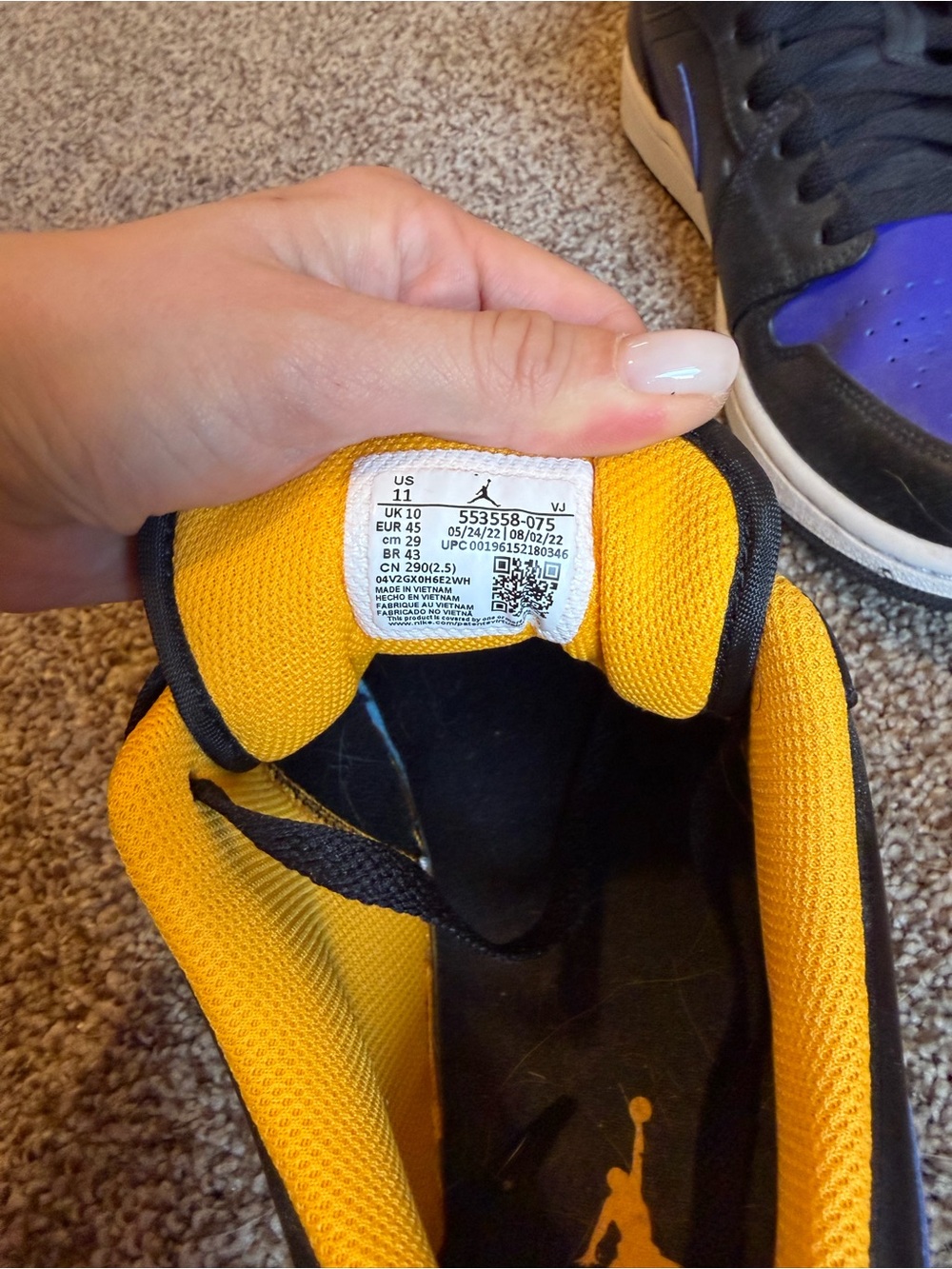 Jordan Low-Top Sneakers - Black/Blue/Yellow - Picture 5 of 11